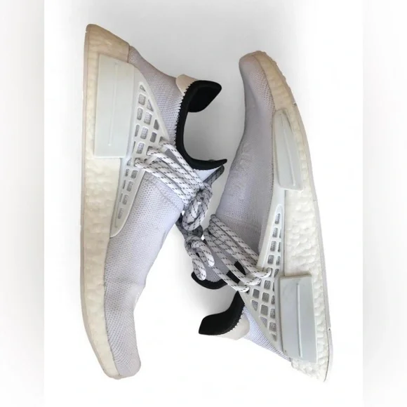 Adidas NMD HU Human Race Pharrell Williams GY0092 Men’s Size 9 Shoes Core White.